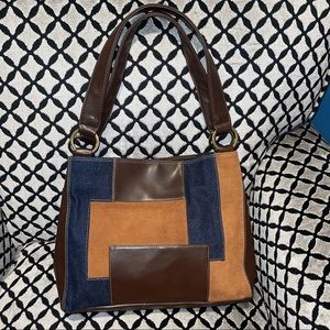 Vintage Nine West Denim Patchwork Handbag